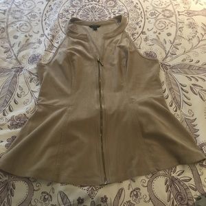 Guess Suede Peplum Top size L